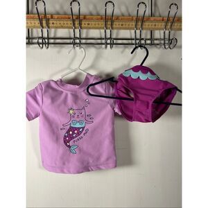 Carters Purr-Maid 12m Cat mermaid 9m swim set